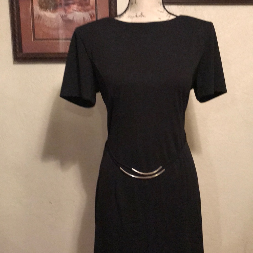 Vintage Black dress polyester - Picture 3 of 6